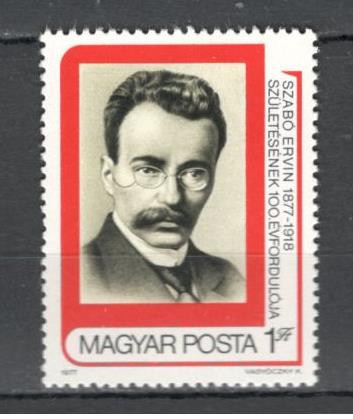 Ungaria.1977 100 ani nastere E.Szabo-publicist SU.475