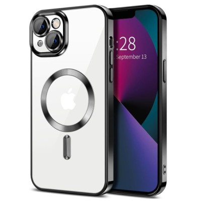 Husa pentru iPhone 13 - Techsuit Luxury Crystal MagSafe - Black foto