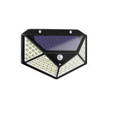 Lampa solara cu senzor de miscare, 100 LED, lumina alb/rece, negru