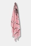 Juicy Couture eșarfă Pashmina culoarea roz, cu imprimeu, AIJFO8612WPO