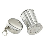 Breloc Cana Pliabila Otel Inoxidabil 150ml cu Capac - Portabil, Camping, Drumetii