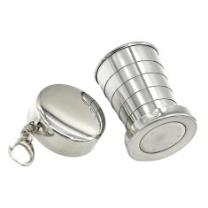Breloc - Cana pliabila din otel inoxidabil 150 ml cu capac