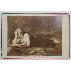 CORREGGIO , REPRODUCEREA LUCRARII &#039;&#039; MADELEINE &#039;&#039; , MUZEUL DRESDA , FOTOGRAFIE CABINET , INCEPUTUL SEC. XX