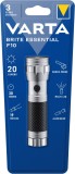 Lanterna LED Varta Brite Essential F10, 20 lm, 3xAAA, Aluminiu cauciuc