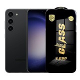 Folie de Protectie pentru Samsung Galaxy S23, TEO, Sticla Securizata ESD, Margini Negre, Rezistenta la Zgirieturi, Antistatica, 0.35 mm, Transparenta