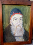 Tablout Evreu cu kipah, Portrete, Ulei, Realism
