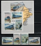 BOTSWANA 1992 TRANSPORT FEROVIAR TRENURI LOCOMOTIVE