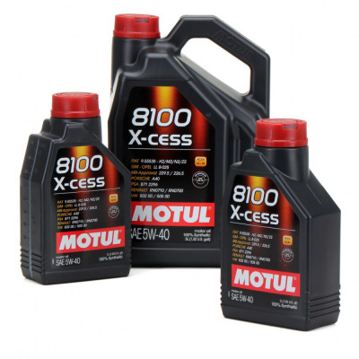 Set Ulei Motor Motul 8100 X-Cess 5W-40 5L 102870 + 2 Buc Ulei Motor Motul 8100 X-Cess 5W-40 1L 102784 foto