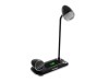 Incarcator wireless birou Tellur, 15W, Boxa Bluetooth 5W, Lampa de birou, Tellur Nostalgia, Negru