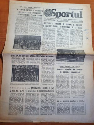 sportul 28 noiembrie 1983-cupa carpati la popice,handbal feminin,lupte libere foto