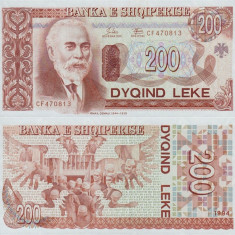 ALBANIA █ bancnota █ 200 Leke █ 1994 █ P-56 █ UNC █ necirculata