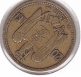 Moneda Romania 20 lei 1930 Carol II