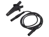 Cablu măsurare 4 mm mufă banană - clemă crocodil 1m