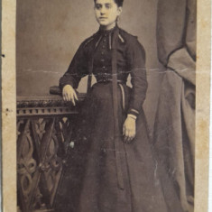 foto CDV sec XIX Smaranda Stoica Nasturel, atelier Franz Duschek Bucuresci