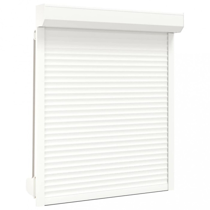 vidaXL Oblon rulant, alb, 110 x 130 cm, aluminiu