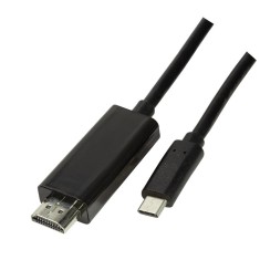 CABLU video LOGILINK, adaptor USB 3.1 Type-C (T) la HDMI (T), 3m, rezolutie maxima 4K UHD (3840 x 2160) la 60 Hz, negru, &quot;UA0330&quot; (timbru verde 0.18 l