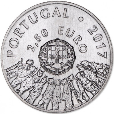 Portugalia 2,5 Euro 2017 (Caretos from Tras-os-Montes) KM-875 UNC !!! foto