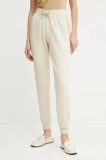 Armani Exchange pantaloni de trening culoarea bej, cu imprimeu, XW000828 AF13397