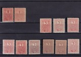 ROMANIA 1916 TAXA DE PLATA TIMBRU DE AJUTOR VARIETATE CULOARE+DANTELURA GUMA OIGINALA SARNIERA