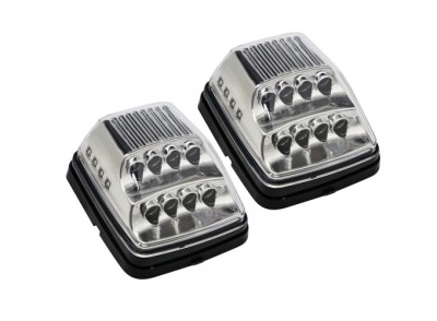 Set lampa semnalizare fata fata MERCEDES Clasa G (W461/W463) 09.1989-09.2018, partea stanga, LED; transparent, silver; TUNING, foto