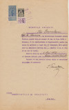 Document fiscal Cluj 1923 cu timbru maghiar rar cu supratipar local 1 Lei