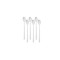 Set 6 linguri pentru bautura Ernesto, lungime 20 cm, otel inoxidabil