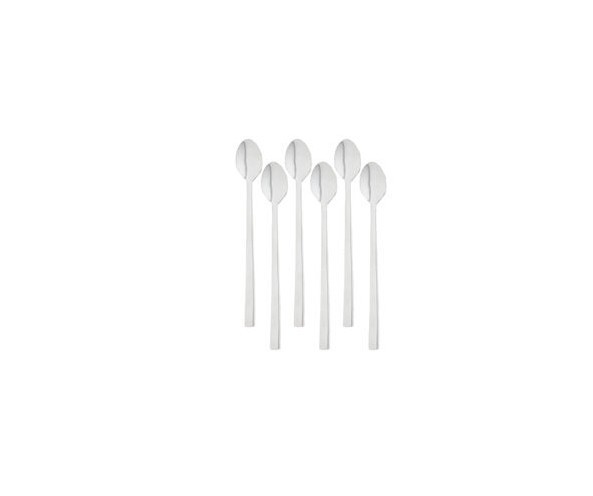 Set 6 linguri pentru bautura Ernesto, lungime 20 cm, otel inoxidabil