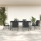 vidaXL Set mobilier de grădină, 7 piese, negru, oțel și textilenă 3200700