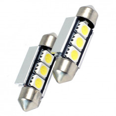 Set 2 x Becuri auto LED SMD, Canbus 5W, 6500k foto