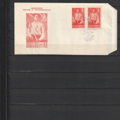 RO - FDC - 1 MAI - DANTELAT SI NEDANTELAT ( LP 264 + 264 A ) 1950 ( 1 DIN 1 )