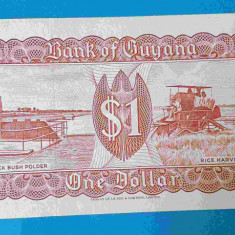 Bancnota Africa Guyana 1 Dollar - serie B411646 - UNC - Superba