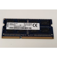 Memorie RAM Laptop, Kingston, 8GB, 2Rx8, DDR3L, PC3L-12800S, 1600MHz, 1.35V, MSI16D3LS1MNG/8G, CL11, Non-ECC, SODIMM, 204 pini