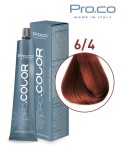 Vopsea de par profesionala PRO.COLOR 100 ml - Pro.Co - 6/4 BLOND INCHIS ARAMIU