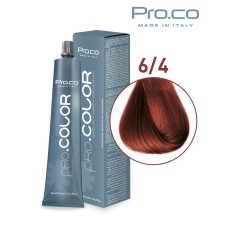 Vopsea de par profesionala PRO.COLOR 100 ml - Pro.Co - 6/4 BLOND INCHIS ARAMIU