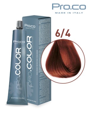 Vopsea de par profesionala PRO.COLOR 100 ml - Pro.Co - 6/4 BLOND INCHIS ARAMIU foto