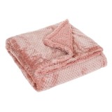 Cumpara ieftin Patura Catifelata Dubla Roz PopCorn 230x220cm
