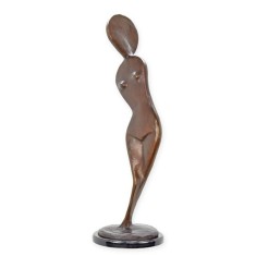 Nud modern-statueta din bronz cu soclu din marmura TBA-107