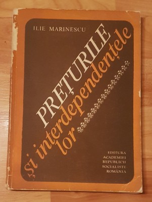 Preturile si interdependentele lor de Ilie Marinescu foto