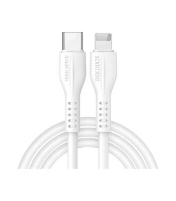 Cablu Type C - Iphone lightning 1m 3A 20W alb Dux Ducis foto