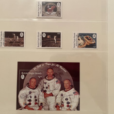 insulele virgine serie timbre spatiu cosmos apollo aselenizare nestampilate MNH