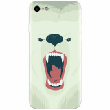 Husa silicon pentru Apple Iphone 6 / 6S, Fierce Polar Bear Winter