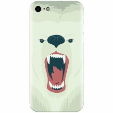 Husa silicon pentru Apple Iphone 6 / 6S, Fierce Polar Bear Winter foto