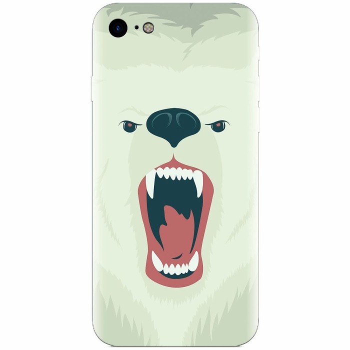 Husa silicon pentru Apple Iphone 5 / 5S / SE, Fierce Polar Bear Winter