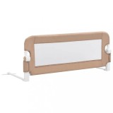 Cumpara ieftin Balustrada protectie pat copii, gri taupe, 102x42 cm, poliester