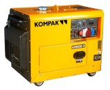 Generator diesel trifazat KOMPAK K6100SE-3, 6.6 kVA, insonorizat, 230/400 V