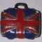 Pandant pandantiv vechi geamantan drapel Marea Britanie / cupru &amp; email &amp; pietre