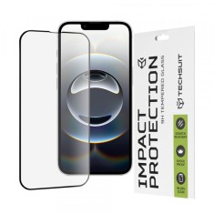 Folie de protectie Ecran Techsuit M1 pentru Apple iPhone 16e / 14 / 13 Pro / 13, Sticla Securizata, Full Glue, 111D, Neagra