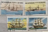 (B ) Timbre serii Straine tema Nicaragua Vase, Stampilat