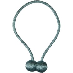 Magnet decorativ pentru perdele si draperii, tip snur, poliester, 44 cm, verde, turcoaz