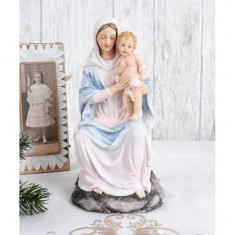 Statueta din ceramica cu Fecioara Maria cu Pruncul WU76029AA